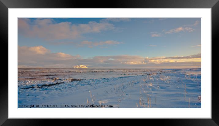 Icelandic winter scene Framed Mounted Print by Tom Dolezal