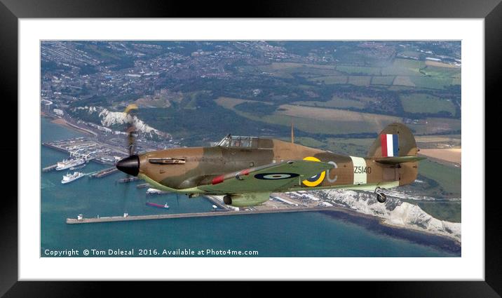 On Patrol over Dover Framed Mounted Print by Tom Dolezal