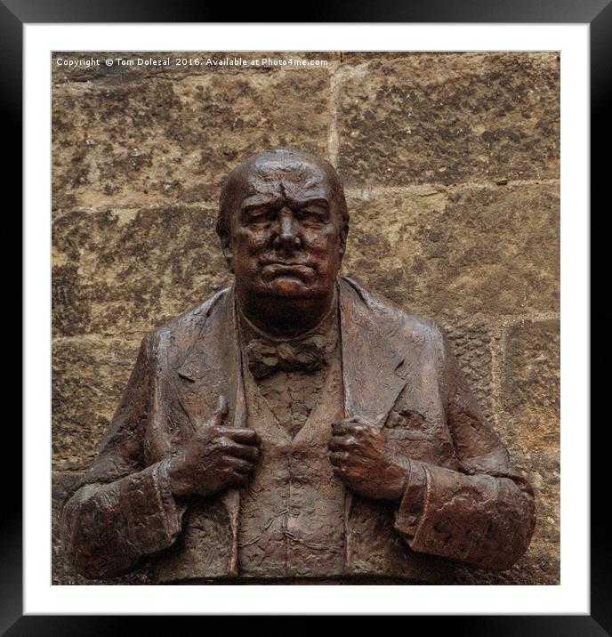 Churchill bust in Prague Framed Mounted Print by Tom Dolezal