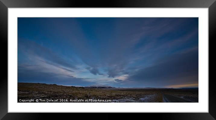 Icelandic sky Framed Mounted Print by Tom Dolezal