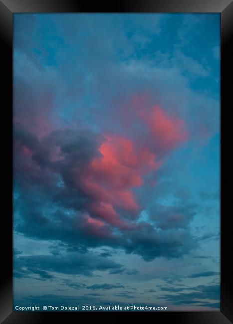 Sunset on a Cumulus cloud  Framed Print by Tom Dolezal