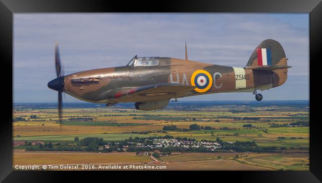  Aloft with the Hurricane Framed Print by Tom Dolezal