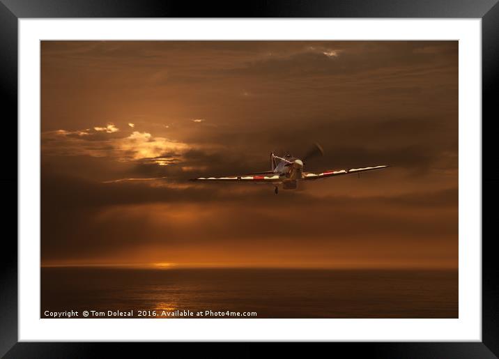 Hurricane over the sea Framed Mounted Print by Tom Dolezal