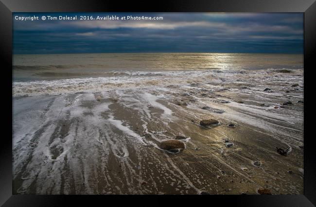 Outgoing winter tide Framed Print by Tom Dolezal