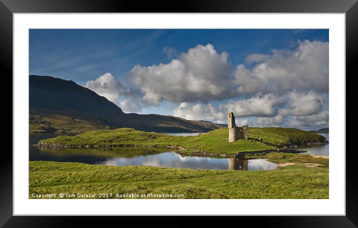 Ardvreck castle reflection Framed Mounted Print by Tom Dolezal