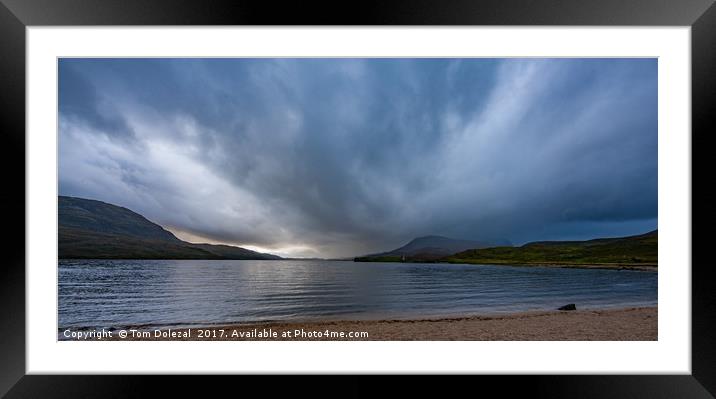 Stormy Loch Assynt sky Framed Mounted Print by Tom Dolezal