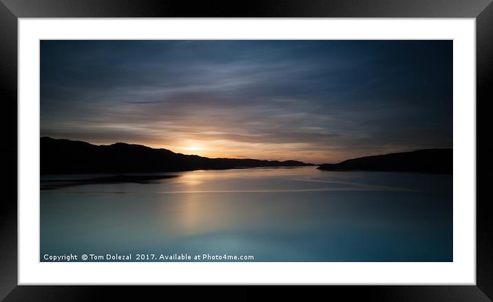 Long exposure Highland sunset Framed Mounted Print by Tom Dolezal