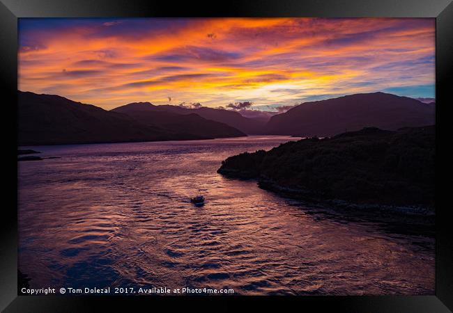 Highland sunrise Framed Print by Tom Dolezal