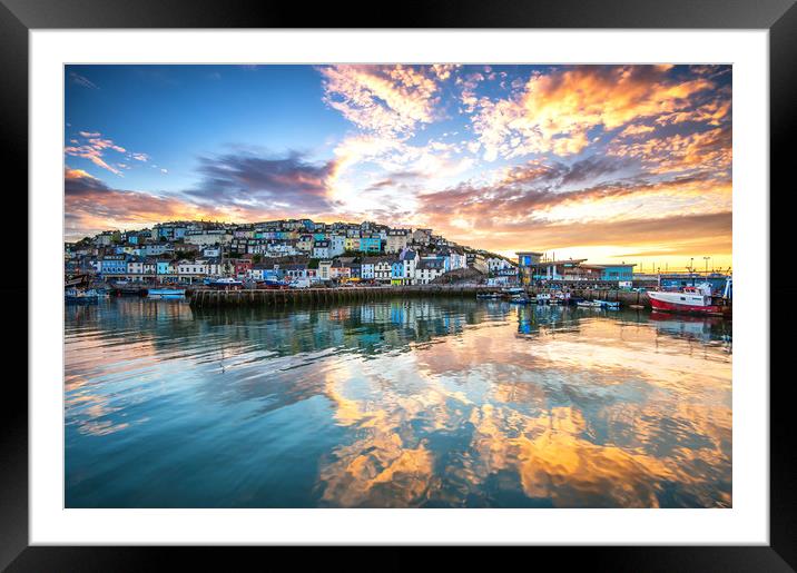 Golden Harbour Framed Mounted Print by Nigel Martin