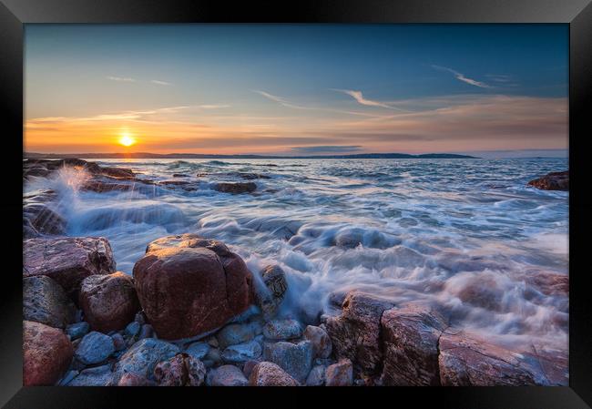 Incoming tide Framed Print by Nigel Martin