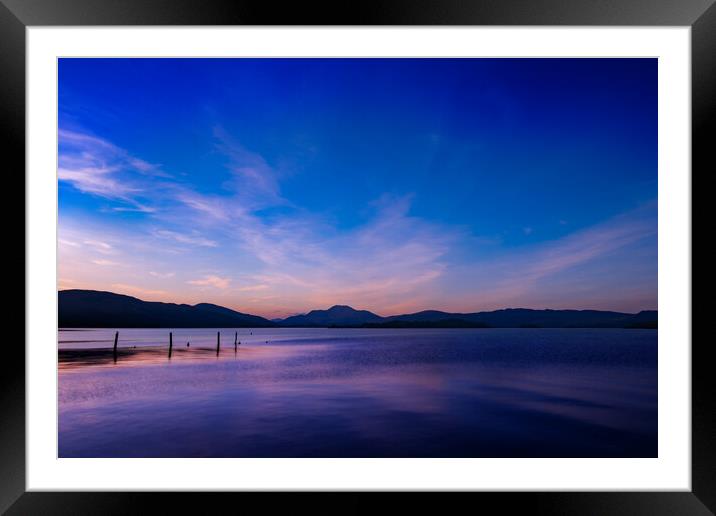 Loch Lomond sunset Framed Mounted Print by Jeanette Teare