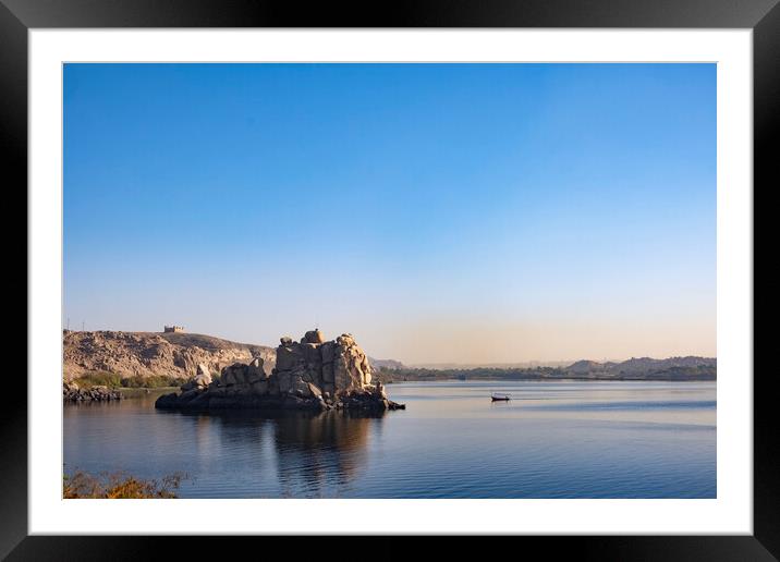 Lower lake at Aswan, Egypt Framed Mounted Print by Jeanette Teare