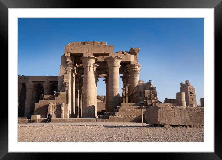 Temple of Kom Ombo Framed Mounted Print by Jeanette Teare