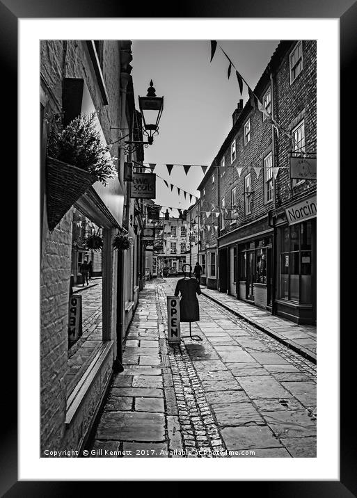 New Street,Louth Framed Mounted Print by GILL KENNETT