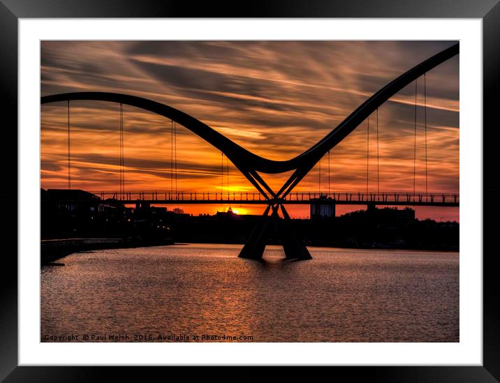 Infinity Bridge Sunset Framed Mounted Print by Paul Welsh