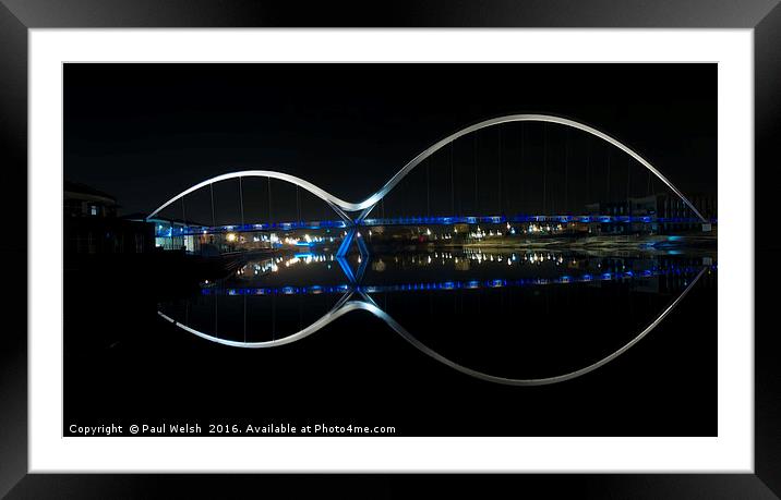 Infinity Bridge Reflection  Framed Mounted Print by Paul Welsh
