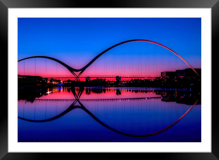 Infinity Bridge Sunset   Framed Mounted Print by Paul Welsh