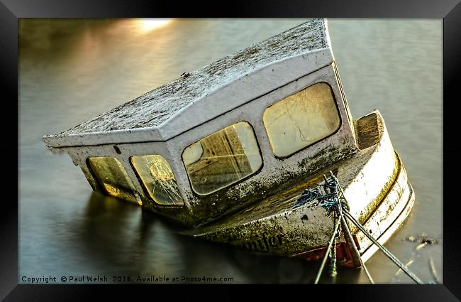 Jennifer Ship Wrecked  Framed Print by Paul Welsh
