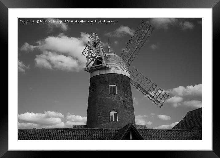 Windmill at Caldecott Lake Framed Mounted Print by Mitchell Nortje