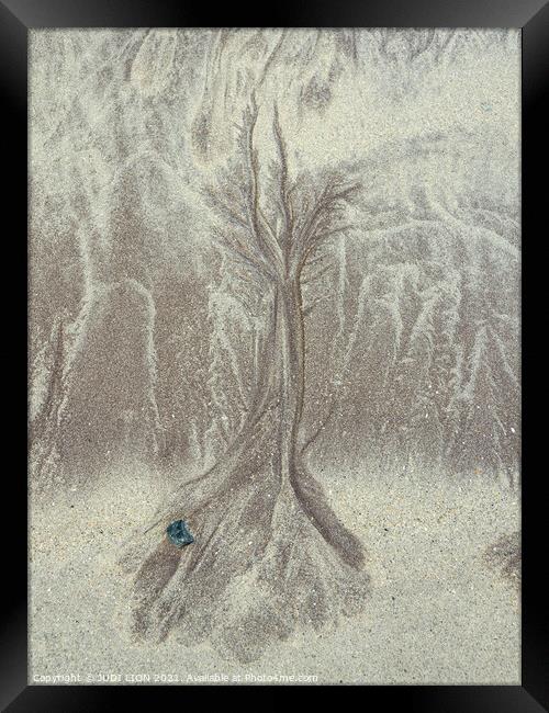 A Beach Tree Framed Print by JUDI LION