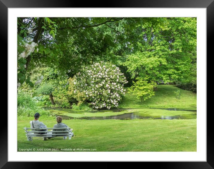 Couple enjoying the view Framed Mounted Print by JUDI LION