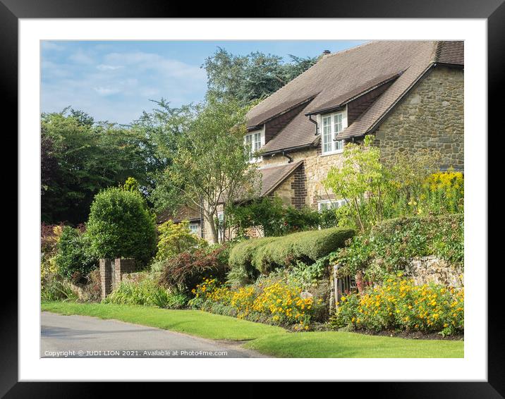 Village cottages Framed Mounted Print by JUDI LION