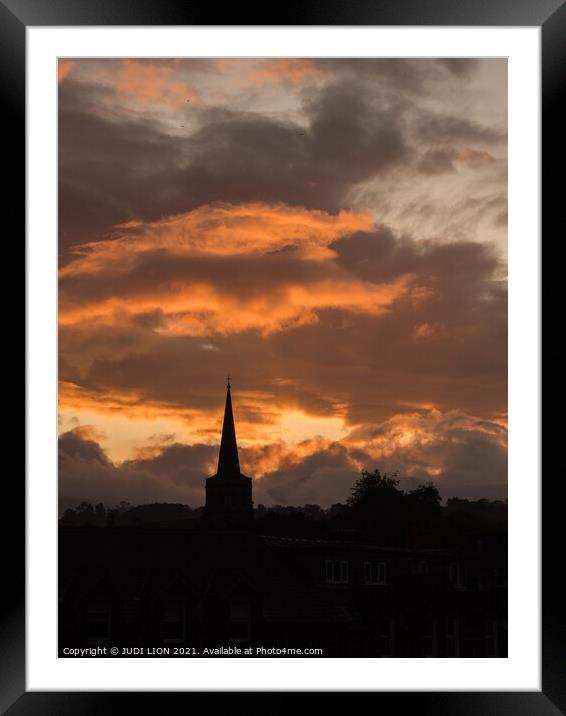 Sunrise over Keswick Framed Mounted Print by JUDI LION