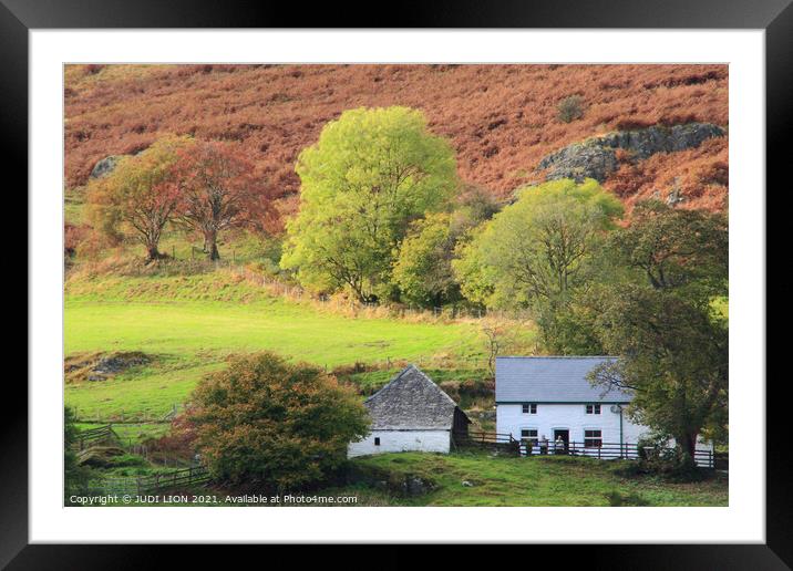 "Hillfoot" Cottage Framed Mounted Print by JUDI LION