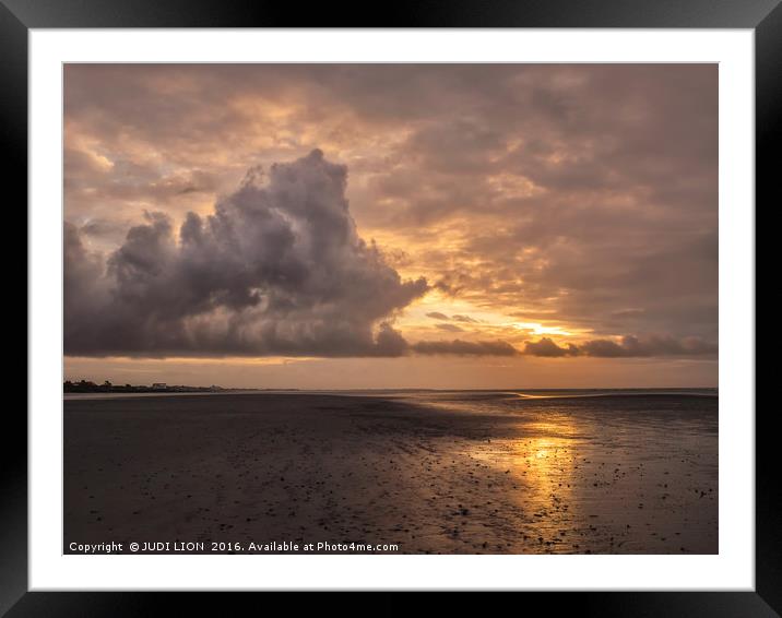 December on West Wittering Beach Framed Mounted Print by JUDI LION