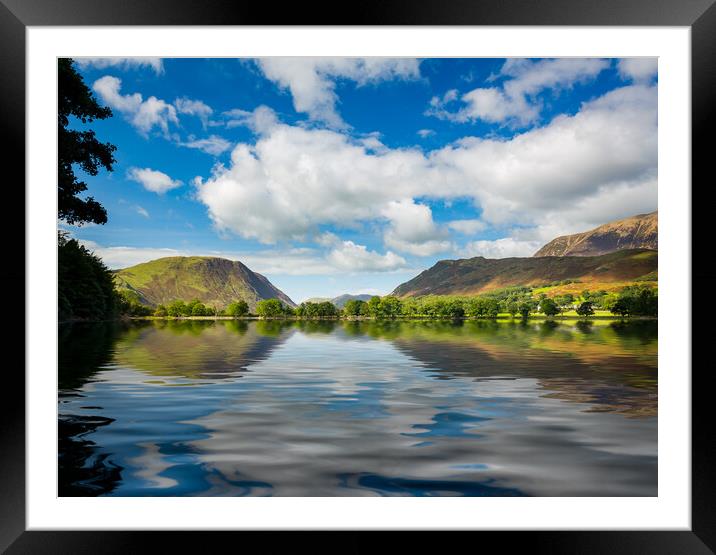 Reflections in Buttermere in Lake District Framed Mounted Print by Steve Heap