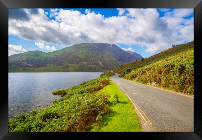 View over Crummock Water in Lake District Framed Print by Steve Heap