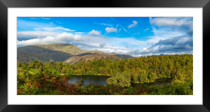 Panorama of Tarn Hows in English Lake District Framed Mounted Print by Steve Heap