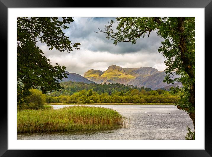 Sunrise at Elterwater in Lake District Framed Mounted Print by Steve Heap
