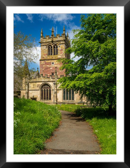 Parish church of St Marys in Ellesmere Shropshire Framed Mounted Print by Steve Heap
