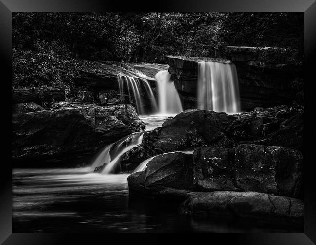 Waterfall on Deckers Creek near Masontown WV Framed Print by Steve Heap