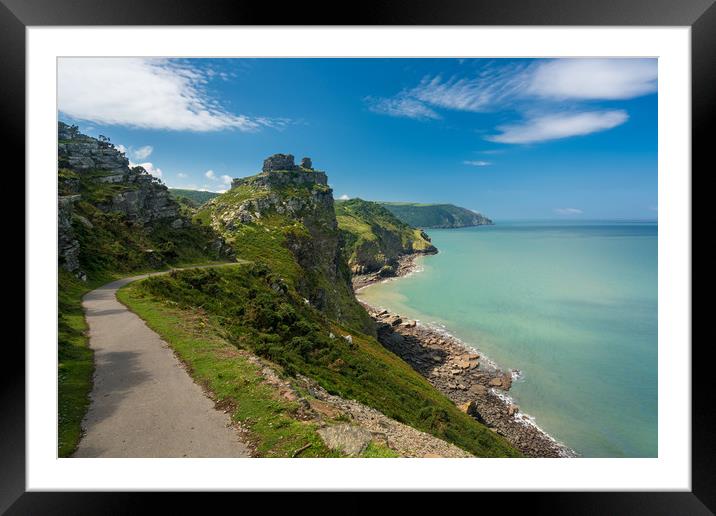 The South West Coast Path near Lynmouth Framed Mounted Print by Steve Heap