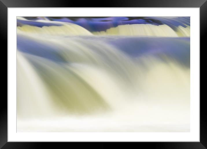 Abstract rendition of heavily flooded waterfall Framed Mounted Print by Steve Heap