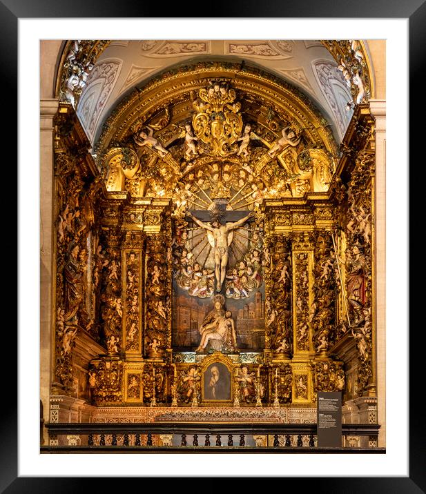 Interior of Sao Roque church in Lisbon Portugal Framed Mounted Print by Steve Heap