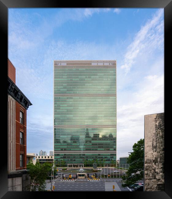 Headquarters of United Nations in New York City Framed Print by Steve Heap