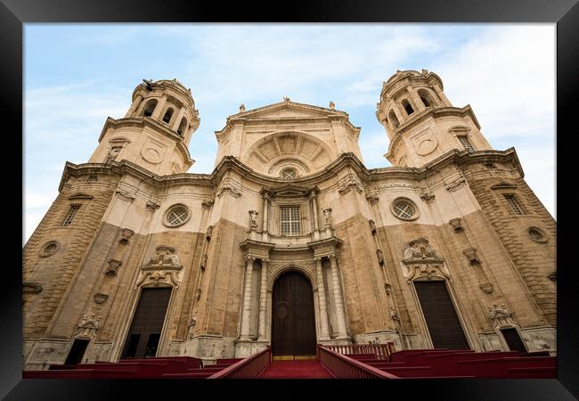 Cathedral in Cadiz, Southern Spain Framed Print by Steve Heap