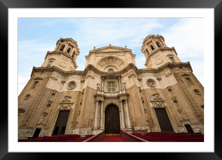 Cathedral in Cadiz, Southern Spain Framed Mounted Print by Steve Heap