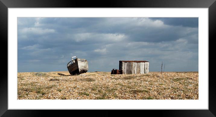 Abandoned Boat Framed Mounted Print by Jackie Davies