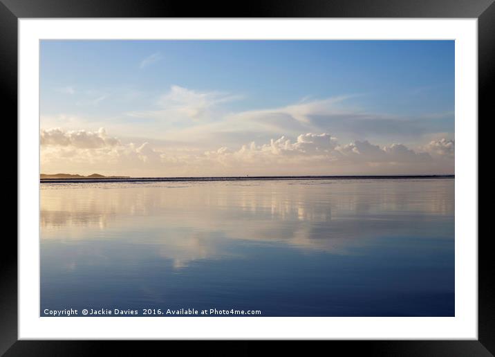 Reflections in Blue Framed Mounted Print by Jackie Davies