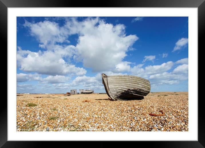 Abandoned Fishing Boat at Dungeness Framed Mounted Print by Jackie Davies