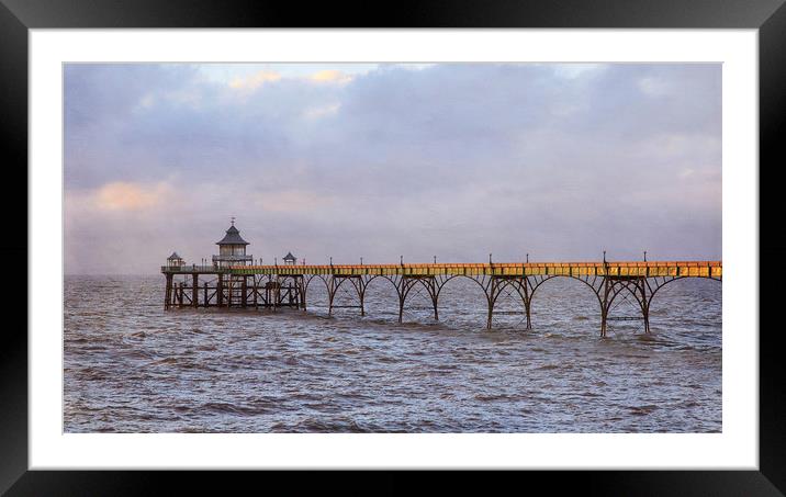 Clevedon Pier Framed Mounted Print by Jackie Davies