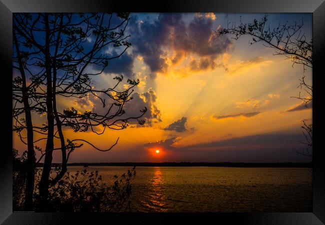 As the sun sets Framed Print by Indranil Bhattacharjee