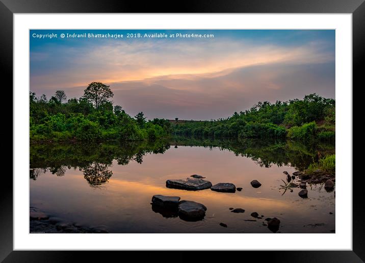 After the sunset Framed Mounted Print by Indranil Bhattacharjee