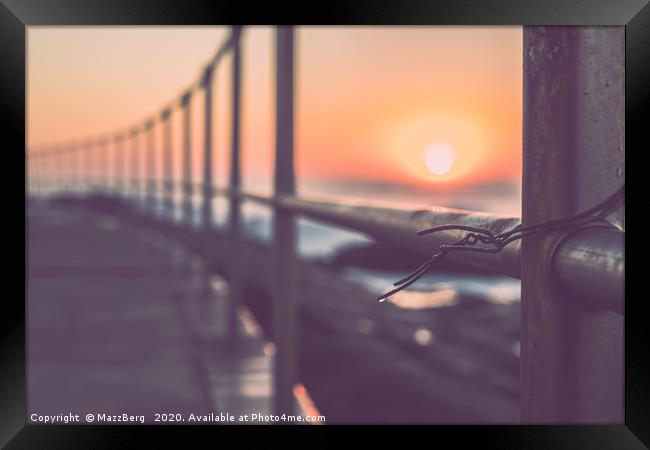 Sunrise over the Indian ocean Framed Print by MazzBerg 