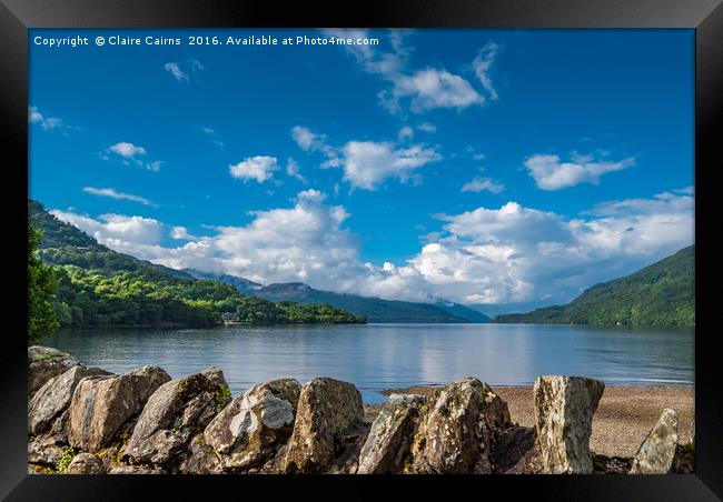 Sunny Loch Lomond Framed Print by Claire Cairns