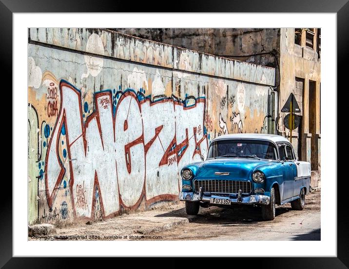 Vintage Chevrolet, Havana, Cuba Framed Mounted Print by Dirk Seyfried